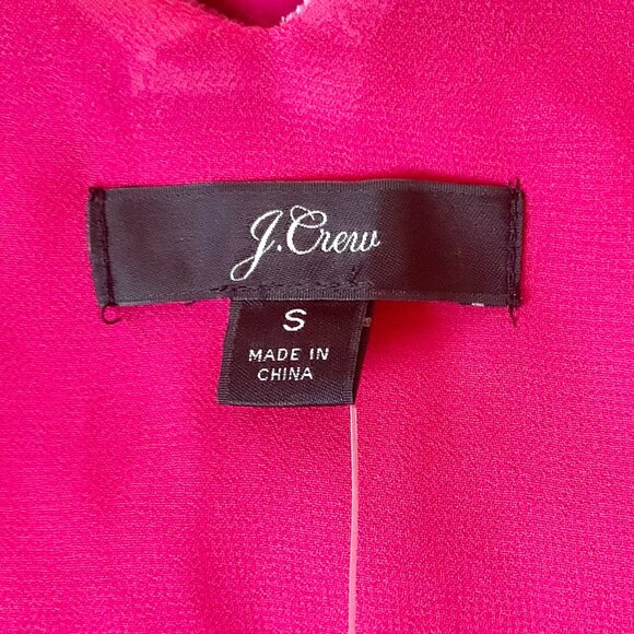 NWT J. Crew Drapey Velvet Camisole Tank Top, Bright Berry, Small (Fits Medium) - Picture 7 of 10